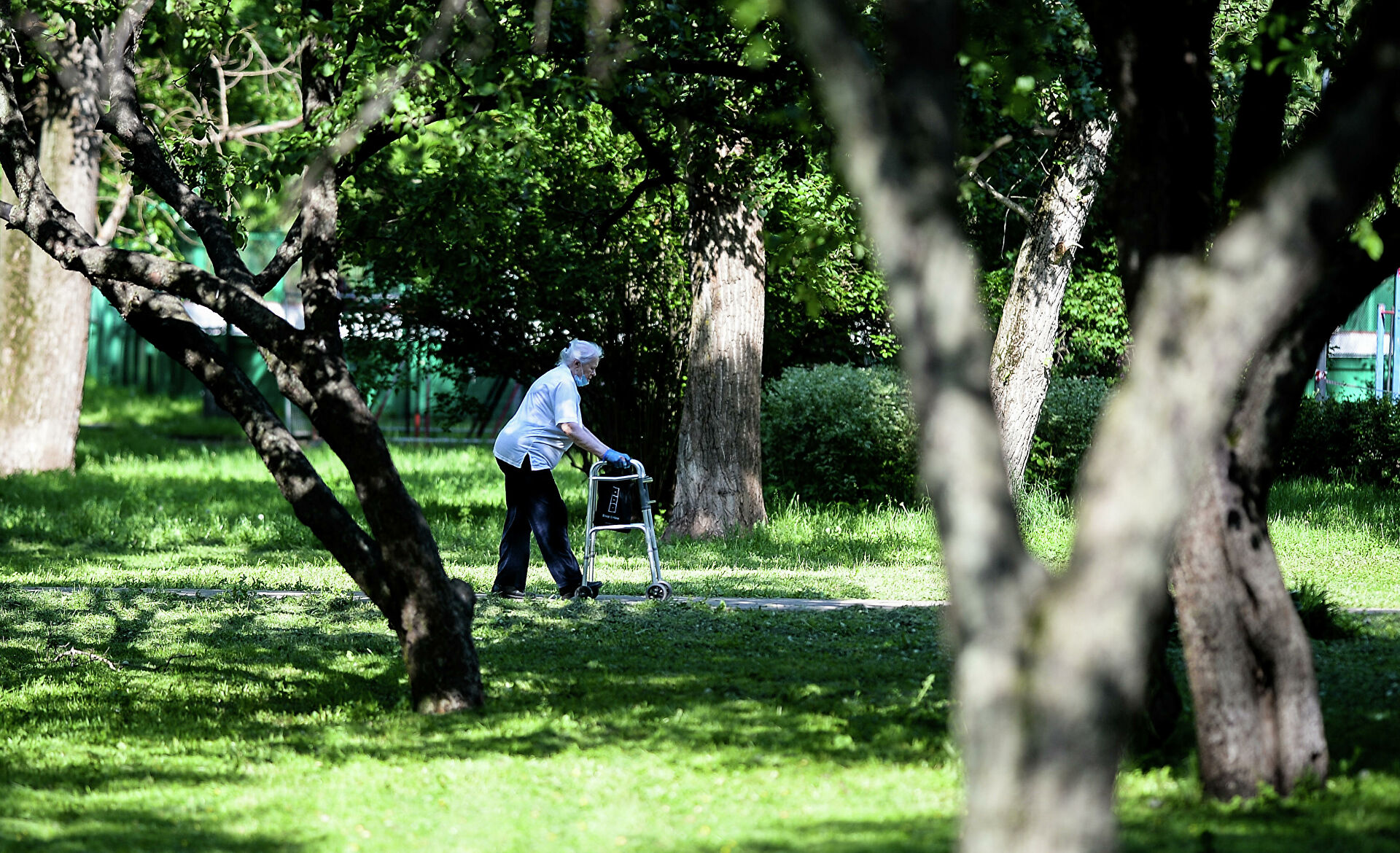 Пожилая женщина гуляет по парку - РИА Новости, 1920, 25.05.2021